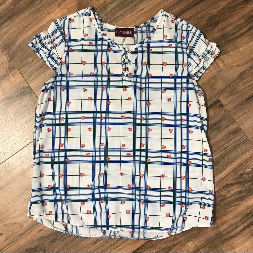 Work shirt with Ladybugs